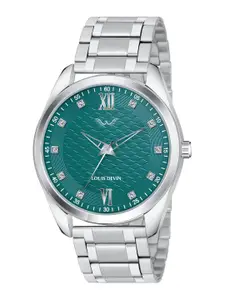 LOUIS DEVIN Men Dial & Bracelet Style Straps Analogue Watch LD-GR062-GRN-CH