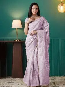 RACHNA Sequinned Embroidered Organza Ready to Wear Saree