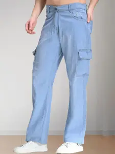 LINARIA Men Classic Mid-Rise Jogger Fit Cargo Styles Jeans