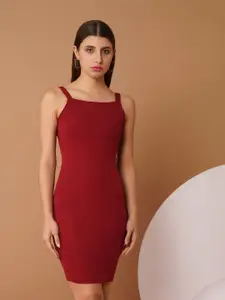 Chemistry Women Square Neck Sheath Dress