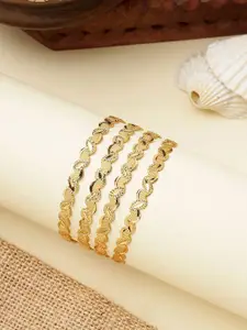ANIKAS CREATION Gold-Plated Bangles