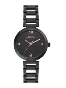 French Connection Women Embellished Dial Bracelet Style Straps Analogue Watch FCN01F