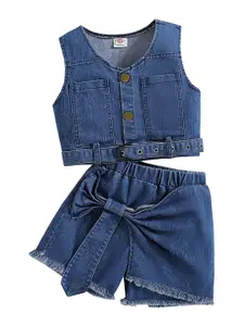 StyleCast x Revolte Girls V-Neck Top With Shorts