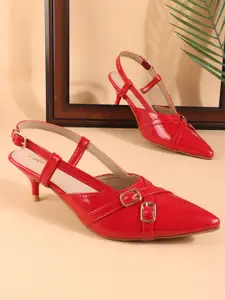 Lavie Women Embellished PU Kitten Pumps