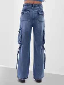 RIVI Women Jean Straight Fit High-Rise Light Fade Stretchablee Jeans