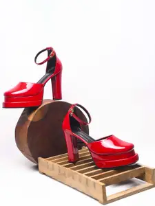 Froh Feet Women Square Toe Block Heels Sandals