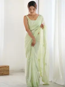 Anouk Embellished Sequinned Pure Georgette Saree