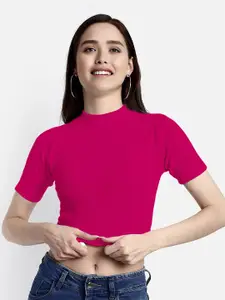 Dream Beauty Fashion Women Pink Crop Top