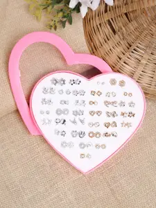 YouBella Set Of 36 Artificial Stones Studded Contemporary Studs