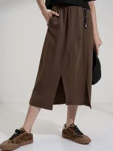 Tokyo Talkies Women  Midi Skirt With Front Slit