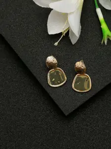 YouBella Gold-Plated Contemporary Shaped Drop Earrings