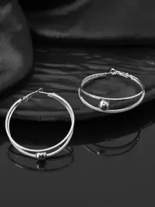 Silvermerc Designs Silver-Plated Circular Shaped Hoop Earrings