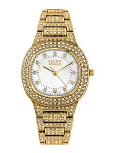 Bruno Milano Women Stainless Steel Embellished Dial & Reset Time Analogue Watch BM1005-02