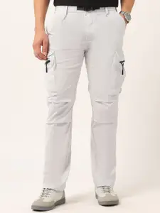 U.S. Polo Assn. Denim Co. Men Cotton Straight Fit Pleated Cargo Trouser