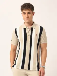 U.S. Polo Assn. Denim Co. Men Striped Polo Collar Pockets T-shirt