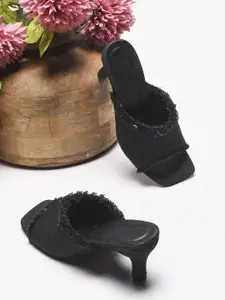 Froh Feet Women Solid Synthetic Slim Heel Sandals