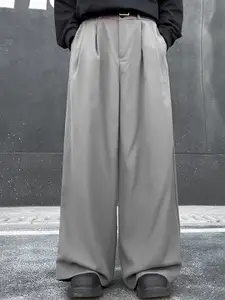 StyleCast x Revolte Men Straight Fit Easy Wash Pleated Parallel Trousers
