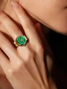 Bruno Milano Women Stainless Steel Patterned Dial & Wrap Around Straps Elegant Ring Watch BM1011-01