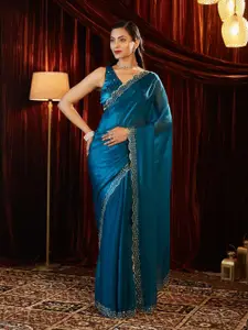 kasee Beads and Stones Embellished Saree With Blouse Piece