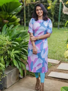 HAY Women Abstract Printed Straight Kurta