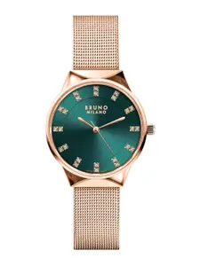 Bruno Milano Women Stainless Steel Textured Straps Analogue Watch BM1004-06