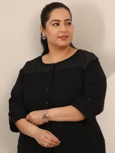 EXTRA LOVE BY LIBAS Plus Size Straight Kurta