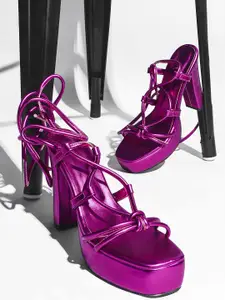 Froh Feet  Women Solid Stiletto Heels Gladiators