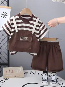 INCLUD Boys Striped T-shirt with Shorts