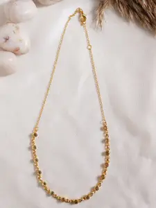 JAYPORE Brass Citrine Necklace