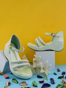BAESD Girls Embellished Wedge Heels Sandals
