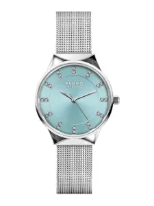 Bruno Milano Women Stainless Steel Embellished Dial & Reset Time Analogue Watch BM1004-02