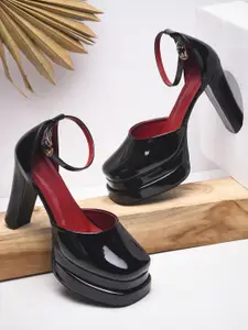 Froh Feet Women Square Toe Block Heels Sandals