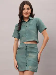 BRIJAL LAD Women Washed A-Line Mini Skirt