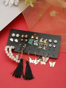 YouBella Set Of 17 Artificial Beaded Circular Shaped Studs