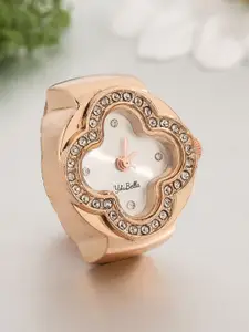 DressBerry Rose Gold-Plated Artificial Stones Studded Finger Ring