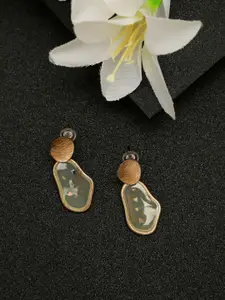 YouBella Gold-Plated Contemporary Drop Earrings