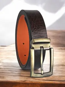 The Roadster Lifestyle Co. Men Leather Textured Formal Belt