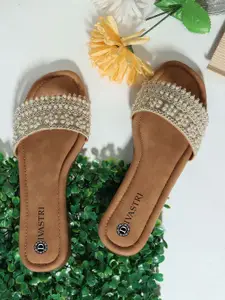 DIVASTRI Women Open Toe Ethnic - Embellished Flats