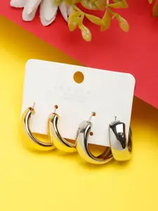 YouBella Set Of 2 Circular Hoop Earrings