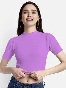 Dream Beauty Fashion Women Purple Crop Top