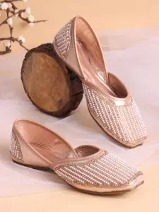 Anouk Women Embellished Mojaris Flats