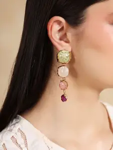 Kazo Crystal Glow Danglers Contemporary Drop Earrings