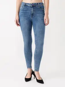 Kraus Jeans Women Skinny Fit High-Rise Light Fade Jeans