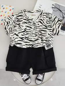 INCLUD Boys Abstract Printed T-shirt with Shorts