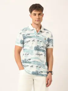 U.S. Polo Assn. Denim Co. Men Printed Polo Collar Pockets T-shirt