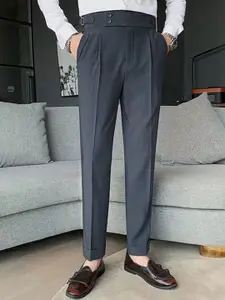 StyleCast x Revolte Men Slim Fit Easy Wash Pleated Formal Trouser