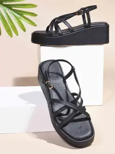 Froh Feet Women Strappy Platform Wedge Sandals with Adjustable Ankle Strap