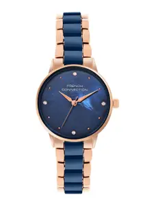 French Connection Women Stainless Steel Bracelet Style Straps Analogue Watch FCB10UM