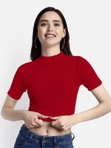 Dream Beauty Fashion Women Red Crop Top