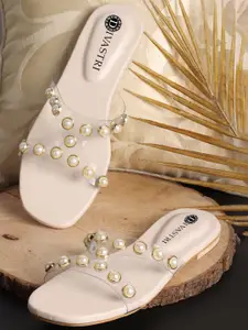 DIVASTRI Women Embellished Open Toe Flats